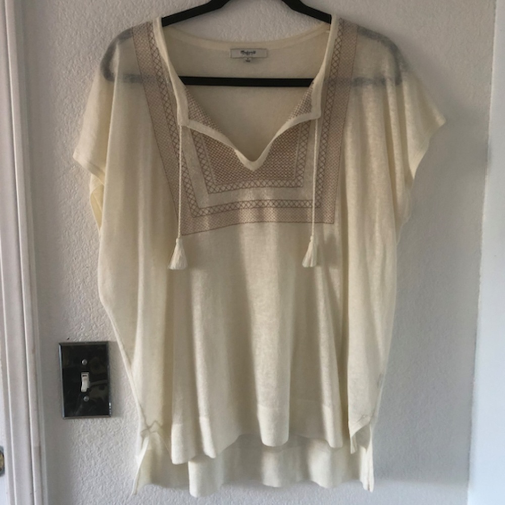 Madewell Embroidered Tunic Top